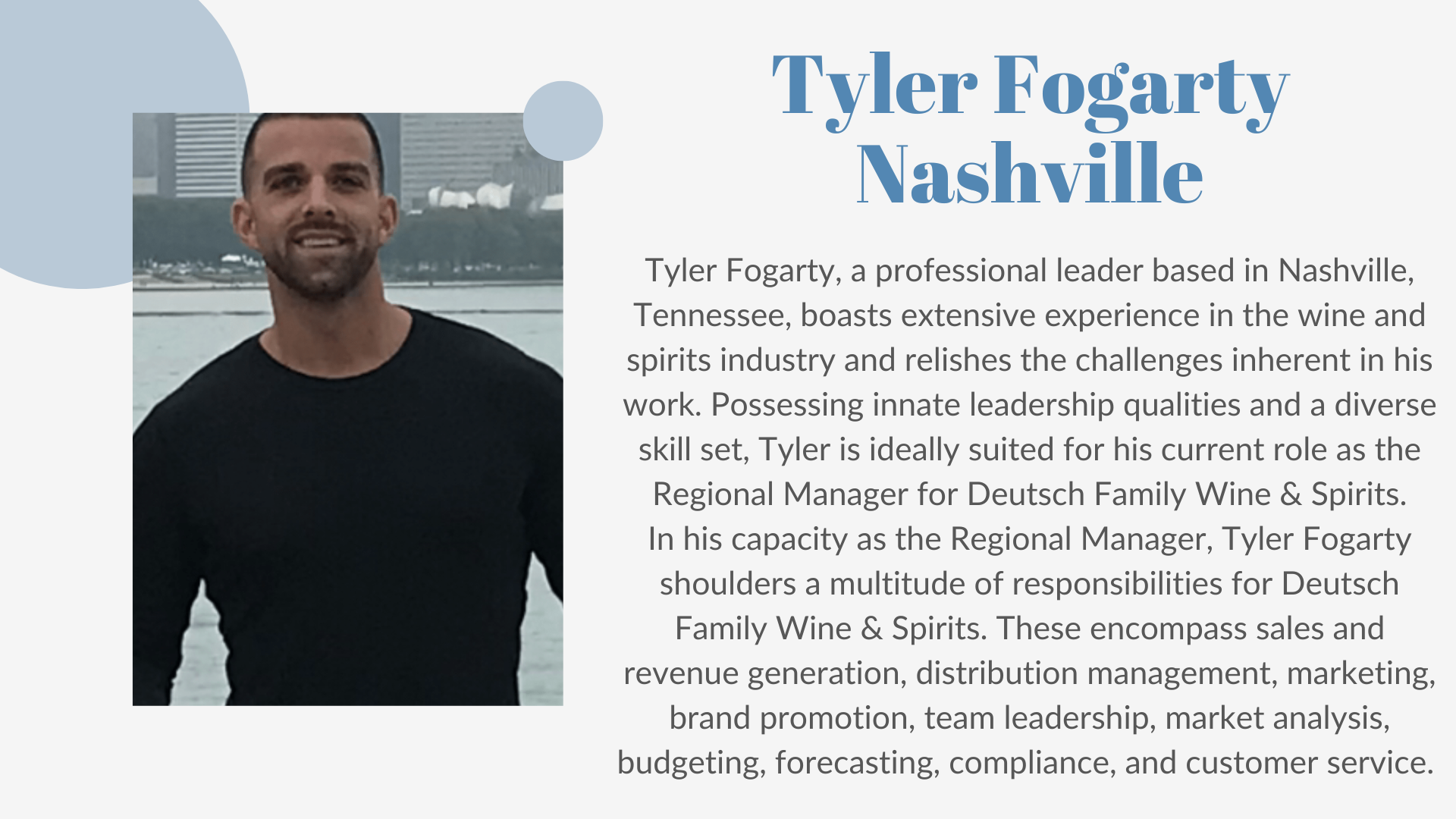 Tyler Fogarty Nashville Bio Card